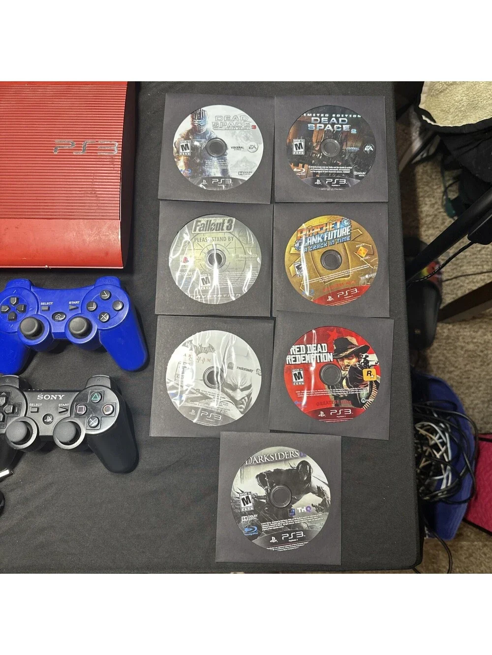 PS3 Super Slim God of War Legacy Bundle Limited Edition Red Console + MORE